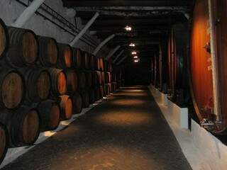 Caves de vinho na ribeira do Douro, em Vila Nova de Gaia, Portugal 