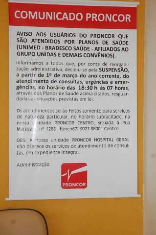  Proncor restringe hor&aacute;rio de atendimento a clientes de planos de sa&uacute;de