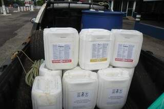 O motoristas transportava 441 litros de agrotóxicos sem autorização ambiental (Foto: Divulgação)