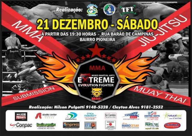 Campo Grande recebe &ldquo;Extreme Fighter 6 Evolution&rdquo; no dia 21