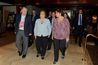 A presidente do Chile, Michele Bachelet, participou da Conferência em a professora Fátima foi eleita vice-presidente da IEAL (Foto: Jordana Mercado - IEAL)