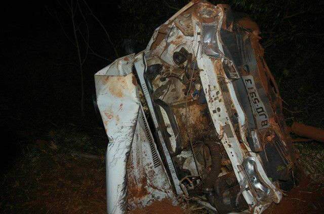  Cinco pessoas ficam feridas em capotagem na MS-278 em Jate&iacute; 