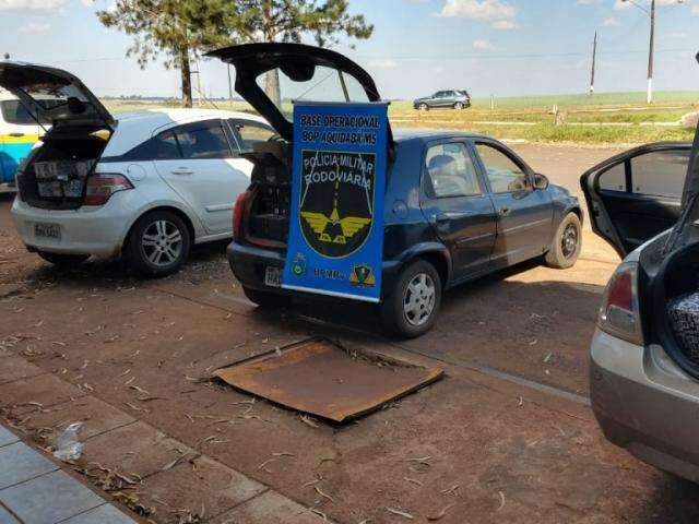 Pol&iacute;cia apreende 4 ve&iacute;culos na MS-164 com contrabando que viria para a Capital 