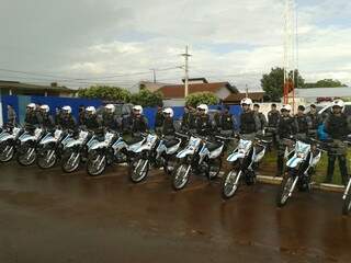 Motos começam a ser usadas amanhã em policiamento nas aldeias (Foto: Rogério Fernandes/Divulgação)