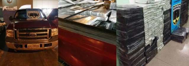 Motorista abandona caminhonete com 1,5 tonelada de maconha 