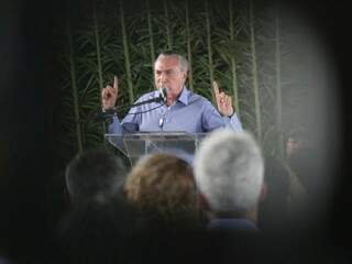 Presidente da República, Michel Temer (PMDB),
 durante agenda em Miranda, MS.(Foto: Marcos Ermínio).