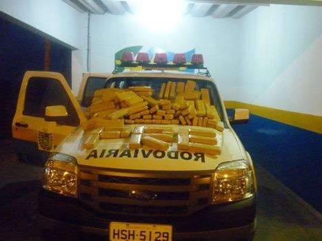  Jovem &eacute; preso ao tentar levar 85 kg de maconha para SP
