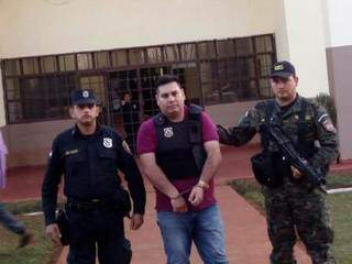 Márcio Giménez no dia em que foi preso e levado para Pedro Juan Caballero (Foto: Sem Fronteiras)