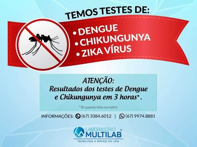 Em apenas 3h, exame detecta at&eacute; o simples contato com o Zika