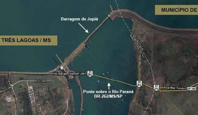 Ponte sobre o rio Paran&aacute; inaugurada hoje vai melhorar log&iacute;stica entre MS e SP