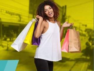 Imagem publicitária de post que convida clientes para compras no centro (Foto: Divulgação/PMCG)