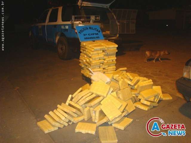 Duas mulheres s&atilde;o presas com 320 quilos de maconha em Amambai