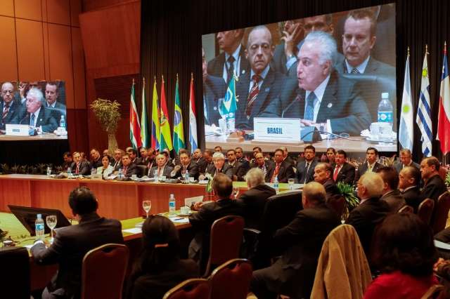 Temer defende parceria da Uni&atilde;o Europeia com o Mercosul