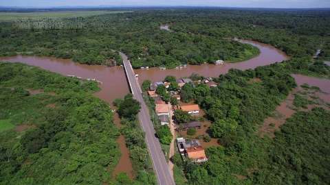 Nível do rio Miranda sobe mais 8 cm e continua acima da cota de emergência