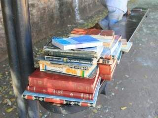 Rapidamente livros foram se despedindo do banco. (Foto: Marina Pacheco)