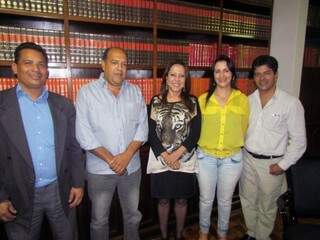 Membros do partido convidaram desembargadora Suzana Camargo, no centro, para ser vice (Foto: Divulgação)
