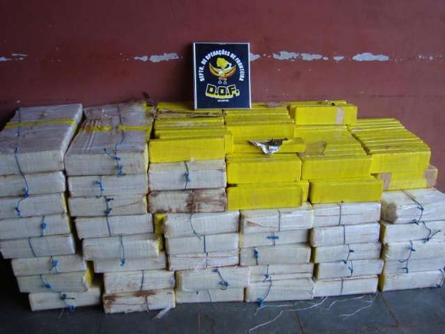 Mais de meia tonelada de maconha &eacute; apreendida na MS-289