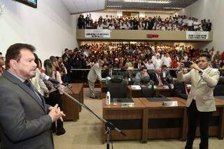 Deputado Maurício Picarelli apresentou projeto na Assembleia (Foto: Victor Chileno/ALMS)