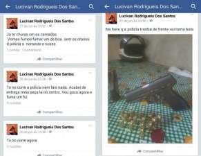 Rapaz que zombou da pol&iacute;cia na internet tamb&eacute;m fez postagens em p&aacute;gina de PM