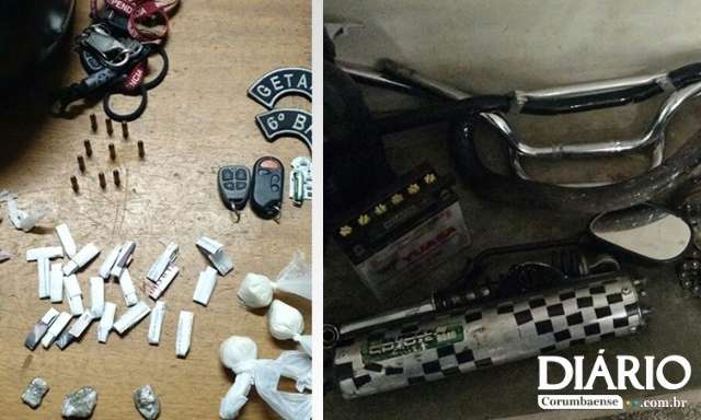 Bandidos fogem deixando drogas e armas para tr&aacute;s