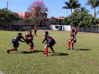 Lance do jogo do time do CG Cobras no Campeonato Regional de Flag (Foto: Reprodução / Facebook)