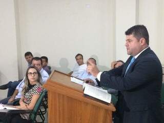 O advogado do Costa Rica, Arley Campos de Carvalho pediu adiamento “tempo hábil para analisar o processo”. (Foto: Gabriel Neris) 