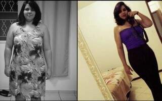 Vanessa antes e depois do &quot;Diário Fitness&quot; (Foto: Divulgação)