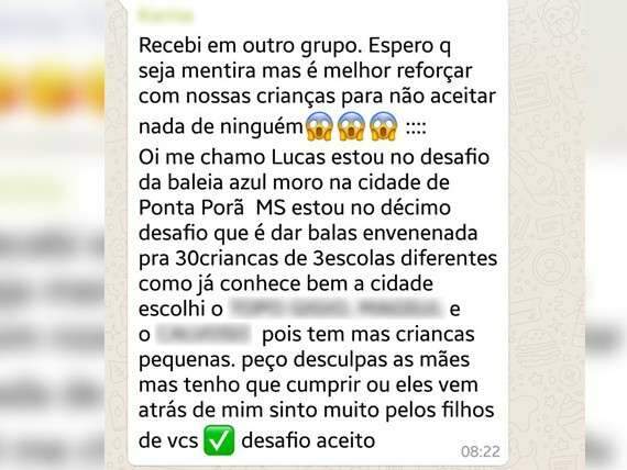 Carta sobre &#039;jogo do suic&iacute;dio&#039; ser&aacute; enviada a pais e professores de MS