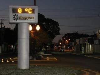 Temperatura em Amanbai hoje de manhã. (Foto: Vilson Nascimento/A Gazeta News)