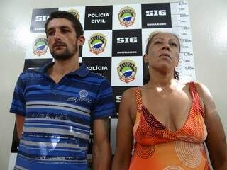 Diogo Bonfim, preso após oferecer droga para policial, e a dona da “boca”, Eloiza Rosa (Foto: Osvaldo Duarte/Dourados News)