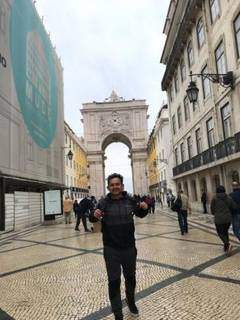 No Arco da Rua Augusta, um dos lugares símbolos de Portugal (Foto: Bárbara Marques)