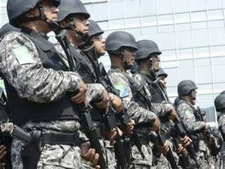 Homens da Força Nacional. (Foto:Agência Brasil)