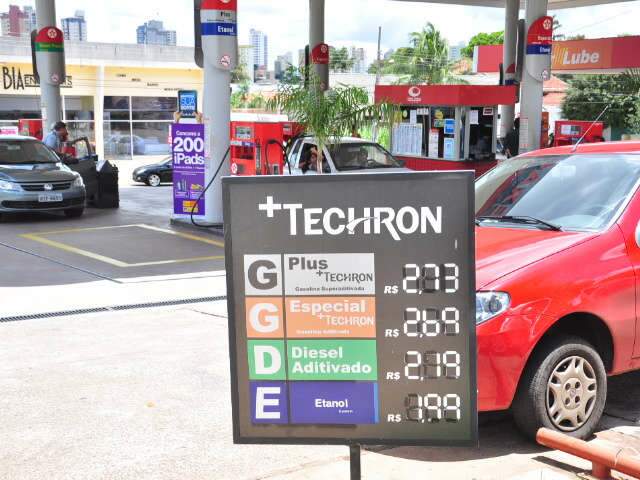  Pre&ccedil;o do litro da gasolina pode ultrapassar R$ 2,75 em Campo Grande