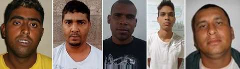 Polícia divulga foto de cinco foragidos investigados na operação Plumbum