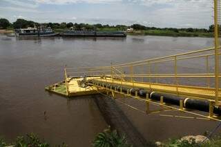 Sistema faz a captação da água do rio e encaminha para a unidade de tratamento. (Foto: Toninho Ruiz)