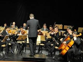 Apresentação de Orquestra Sinfônica de Campo Grande, que retorna aos palcos nesta semana. (Foto: Divulgação)