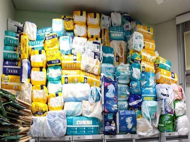 Fraldas geri&aacute;tricas que ser&atilde;o doadas a asilo s&atilde;o arrecadadas pela Unimed