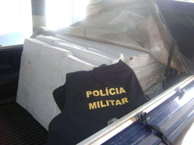  PM apreende 349 kg de maconha em camionete na MS-289