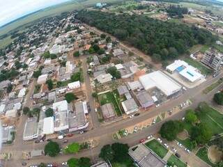 Vista aérea do município de Itaquiraí, localizado na região sul de MS (Foto: Divulgação)