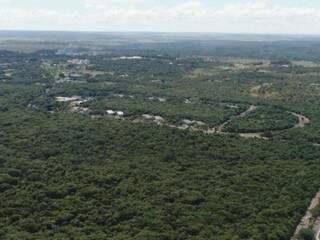 Vista aérea do Parque dos Poderes, em Campo Grande. (Foto: Gabriel Rodrigues)