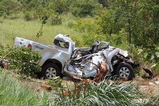 Depois de atropelar uma anta, motorista perde o controle do veículo e quatro pessoas morrem em acidente na BR-267. (Foto: Site Jornal da Nova)