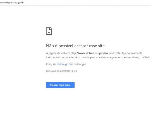 Falha em sites do Governo de MS suspende atendimentos de servi&ccedil;os