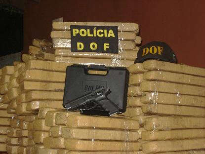  DOF apreende 337 quilos de maconha e pistola na MS-164