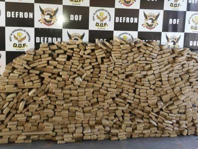 Apreens&atilde;o de droga pelo DOF soma 63 toneladas; mais que 2016 inteiro