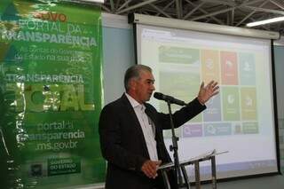 Governador Reinaldo Azambuja lança Portal da Transparência, elaborado pela própria equipe da administração. (Foto:Chico Ribeiro/Divulgação) 