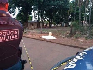 Local onde o servidor da prefeitura de Sidrolândia foi morto. (Foto: José Pereira / SidrolandiaNews)