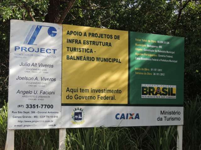 Com investimento de R$ 856 mil, balne&aacute;rio amarga abandono em Bodoquena