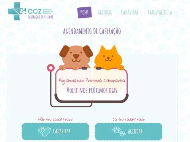 Agenda do CCZ para castra&ccedil;&otilde;es abre na segunda-feira que vem