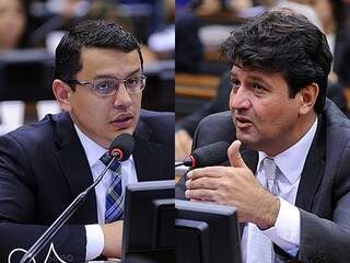 Elizeu Dionizio (PSDB) e Luiz Henrique Mandetta (DEM)  aguardam texto final para definir voto (Foto: Montagem / Lucio Bernardo Junior / Câmara dos Deputados)