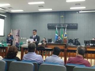 Plenário do Tribunal do Júri, no Fórum de Campo Grande (Foto: Bruna Kaspary/Arquivo)